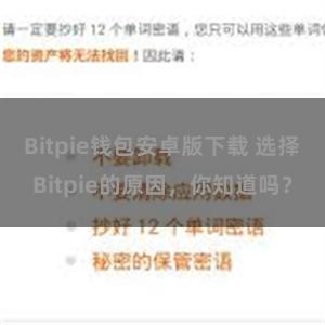 Bitpie钱包安卓版下载 选择Bitpie的原因，你知道吗？