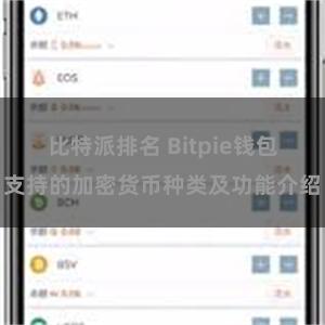 比特派排名 Bitpie钱包支持的加密货币种类及功能介绍