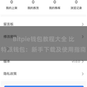 Bitpie钱包教程大全 比特派钱包：新手下载及使用指南