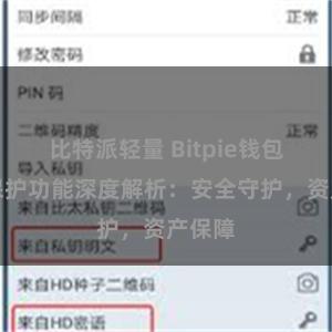 比特派轻量 Bitpie钱包隐私保护功能深度解析：安全守护，资产保障