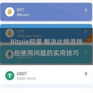 Bitpie轻量 解决比特派钱包使用问题的实用技巧