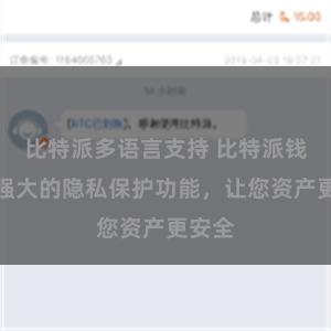比特派多语言支持 比特派钱包：强大的隐私保护功能，让您资产更安全