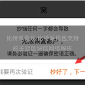 比特派提现 比特派钱包支持的主要区块链网络解析