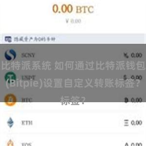 比特派系统 如何通过比特派钱包(Bitpie)设置自定义转账标签？