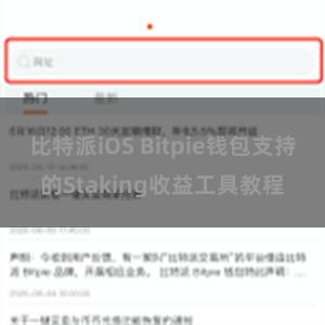比特派iOS Bitpie钱包支持的Staking收益工具教程